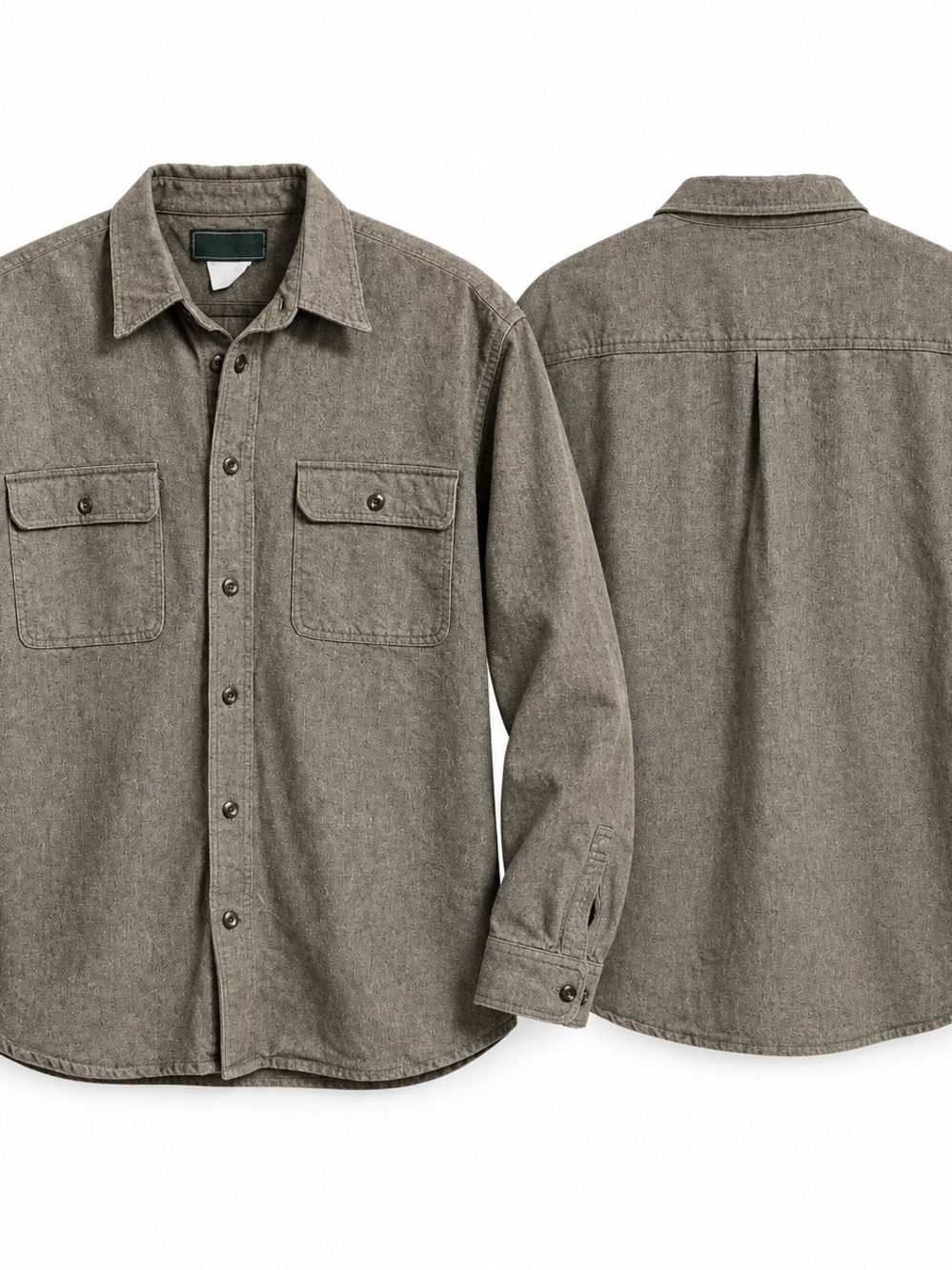 Field & Stream 1871 Brown Button-Up Shirt Rugged Outdoors Workwear Gorpcore